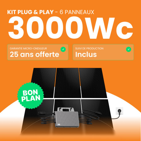 Kit solaire Plug & Play Amerisolar 3000W