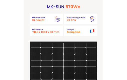 Panneau solaire MK-SUN 570Wc