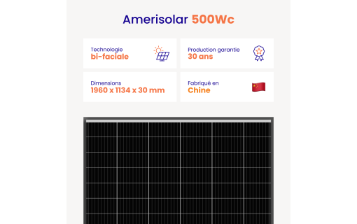 Panneau solaire Amerisolar 500Wc