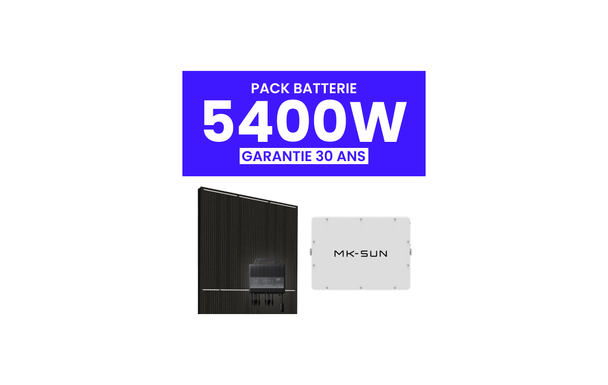 Kit Solaire Autoconsommation 5400Wc + Pack Batterie 5kWh