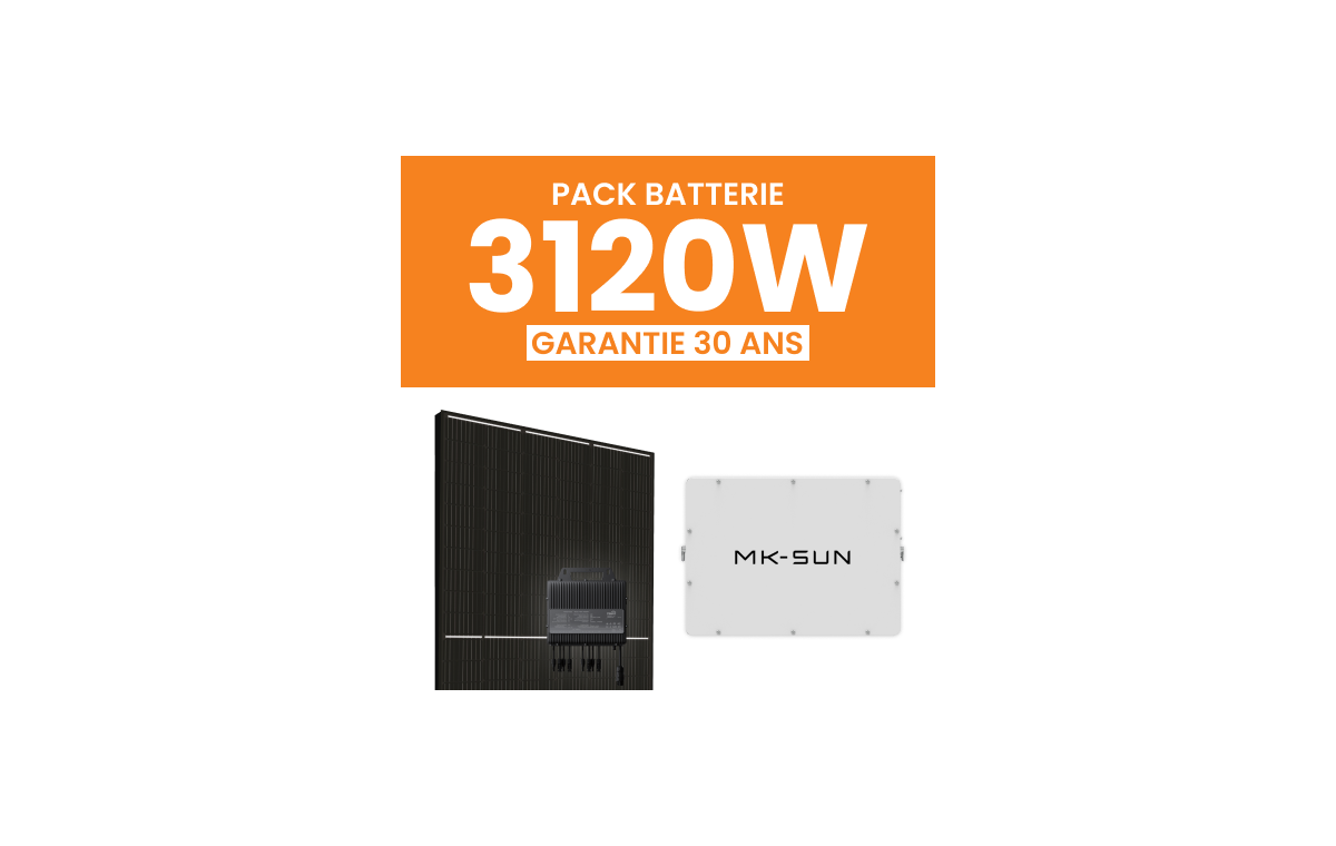 Kit Solaire Autoconsommation 3120Wc + Pack Batterie 5kWh
