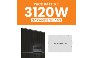 Kit Solaire Autoconsommation 3120Wc + Pack Batterie 5kWh
