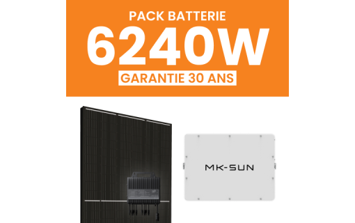 Kit Solaire Autoconsommation 6240Wc + Pack Batterie 5kWh
