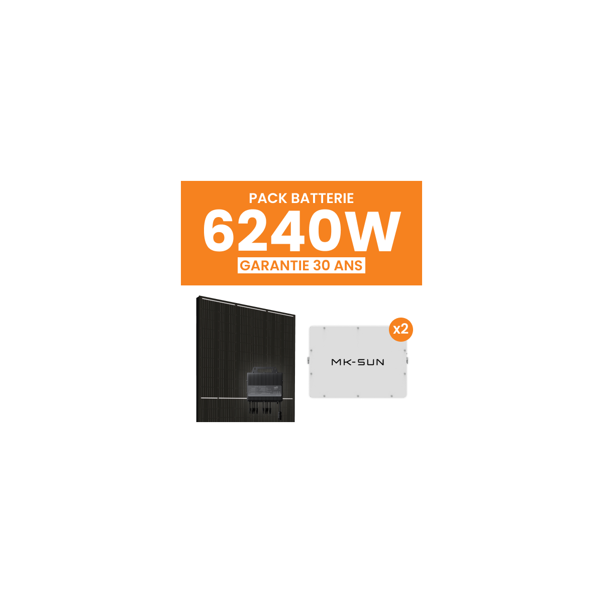 Kit Solaire Autoconsommation 6240Wc + Pack Batterie 10kWh