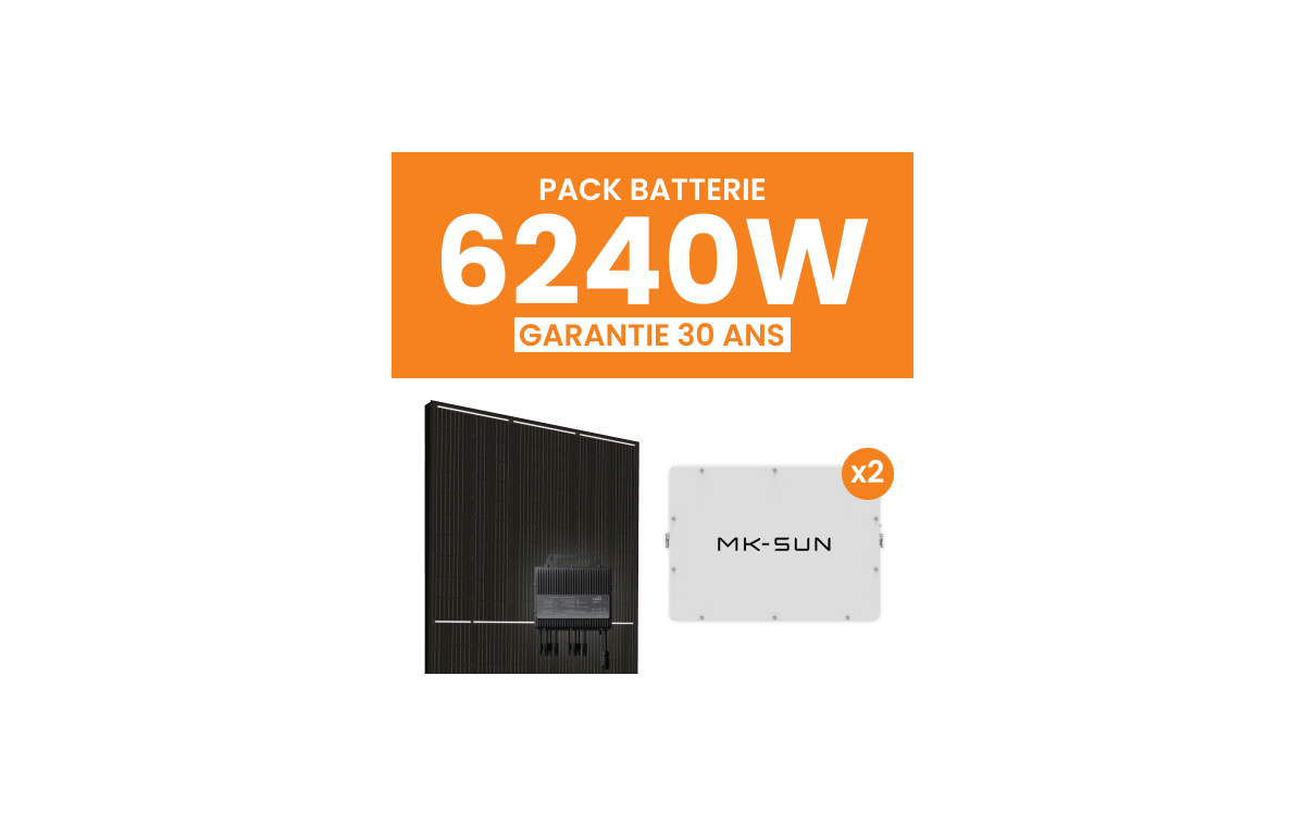 Kit Solaire Autoconsommation 6240Wc + Pack Batterie 10kWh