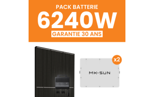 Kit Solaire Autoconsommation 6240Wc + Pack Batterie 10kWh