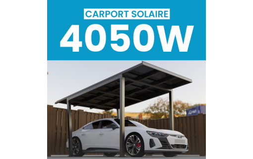 Carport solaire + Kit Solaire JA Solar 4050W + Onduleur Solis