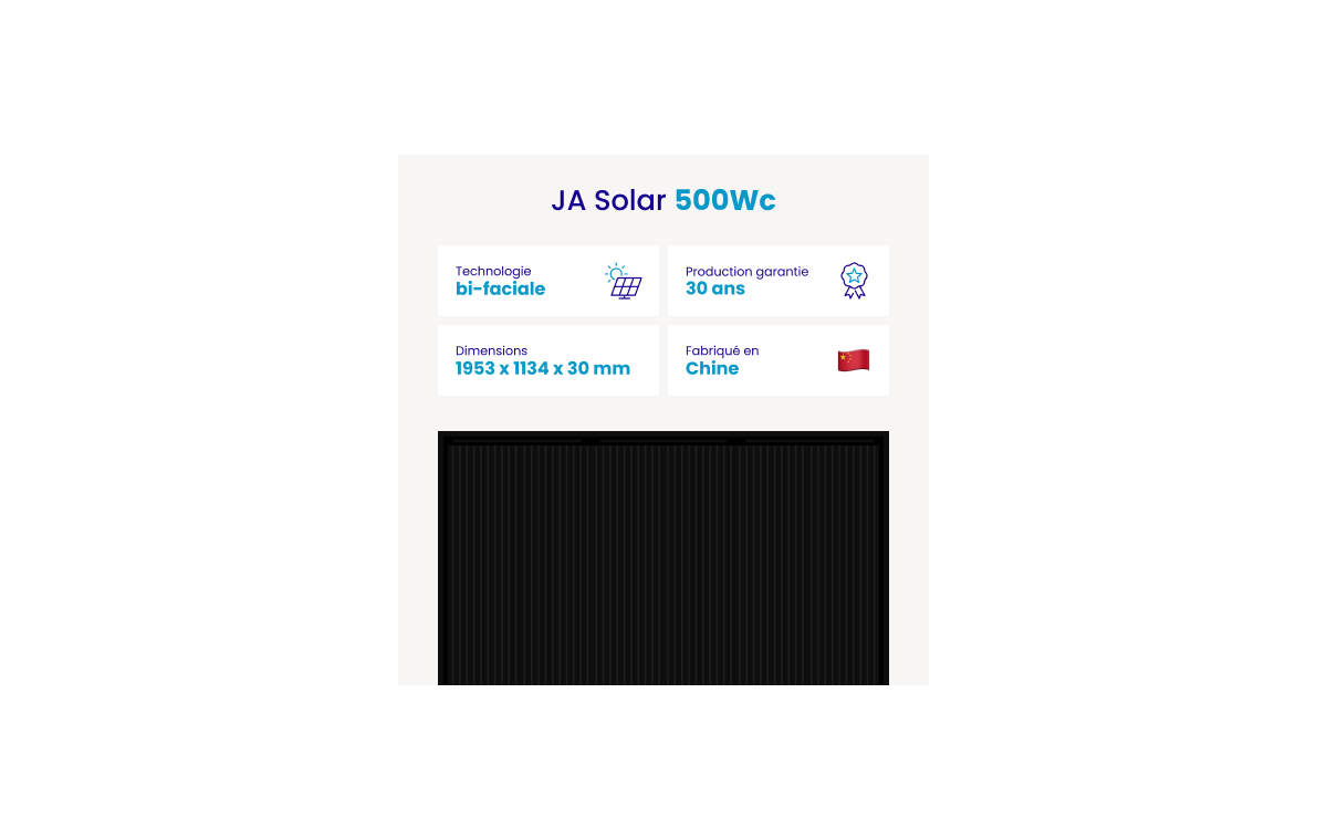Panneau JA Solar 500W