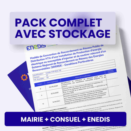 Démarches Administratives pour Kits Solaires avec stockage - Pack complet Mairie + Consuel + ENEDIS