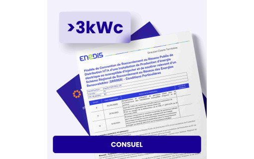 Consuel pour kit supérieur à 3kWc