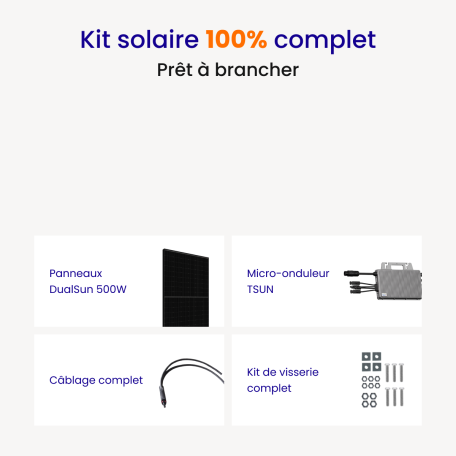 Kit solaire Plug & Play DualSun 500W Kit solaire Plug & Play DualSun 500W