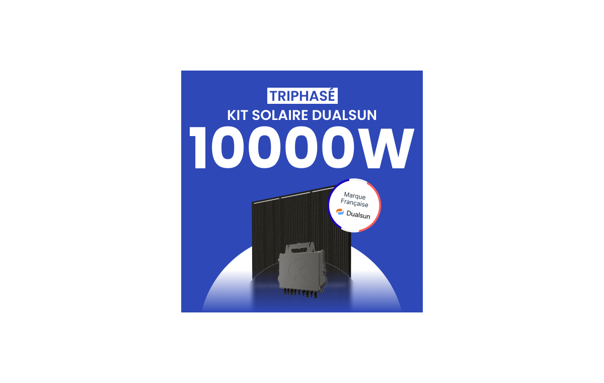 Kit Solaire Autoconsommation DualSun 10000W Triphasé - Micro onduleurs APS