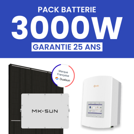 KIT 3000 DUALSUN ONDULEUR HYBRIDE SOLIS + 1 X BATTERIE MK-SUN 5 kWh