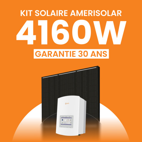 KIT 4160 AMERISOLAR ONDULEUR SOLIS HYBRIDE
