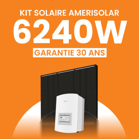 KIT 6240 AMERISOLAR ONDULEUR SOLIS HYBRIDE