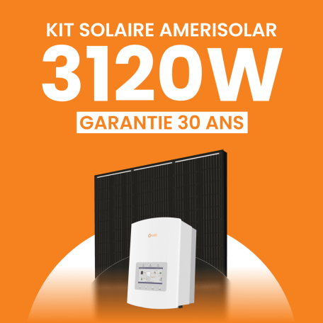 KIT 3120 AMERISOLAR ONDULEUR SOLIS HYBRIDE