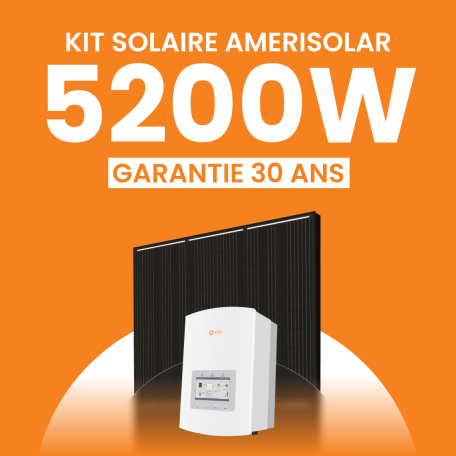 KIT 5200 AMERISOLAR ONDULEUR SOLIS HYBRIDE