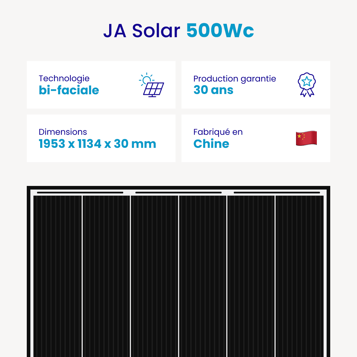 Panneau JA Solar 500 W