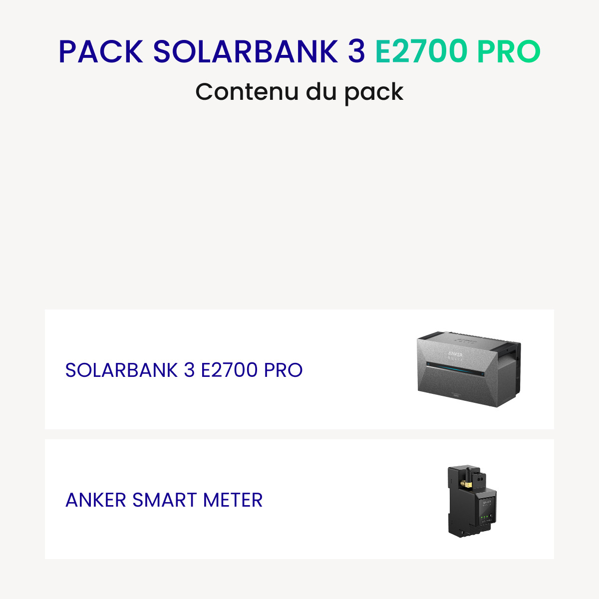 Pack Batterie Anker 2700 PRO + Smart Meter
