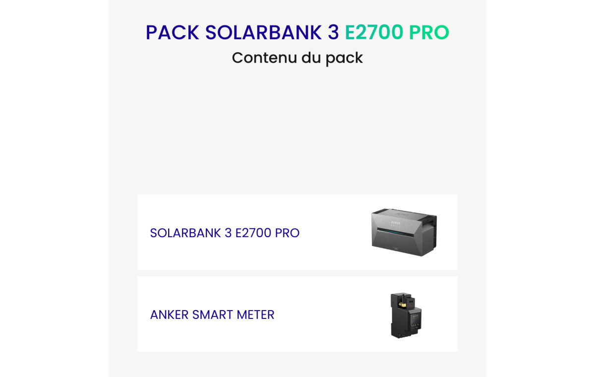 Pack Batterie Anker 2700 PRO + Smart Meter