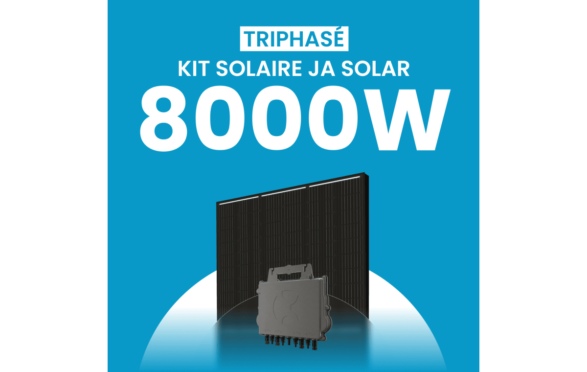 Kit Solaire Autoconsommation 8000W Triphasé - Micro onduleurs APS