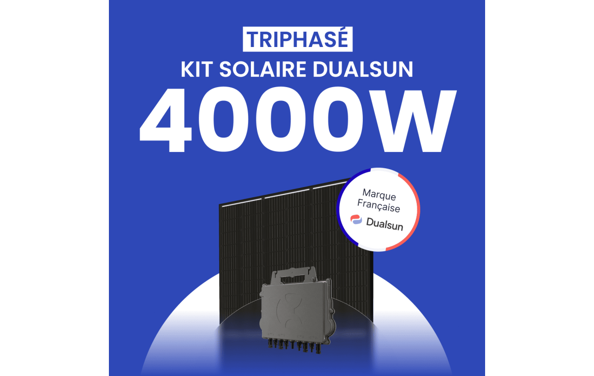 Kit Solaire Autoconsommation DualSun 4000W Triphasé - Micro onduleurs APS