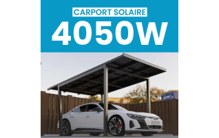 Carport solaire + Kit Solaire JA Solar 4050W + Onduleur Solis