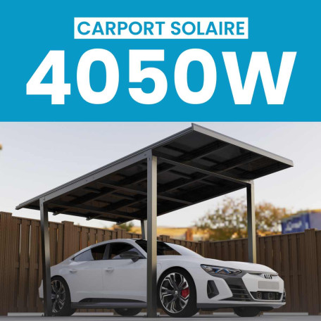 Carport solaire + Kit Solaire JA Solar 4050W + Onduleur Solis