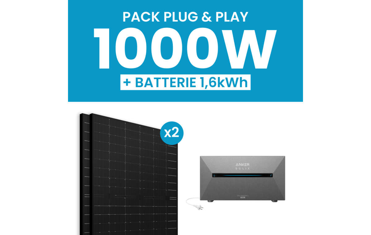 Kit solaire 1000W Ja Solar avec Batterie Anker E1600AC