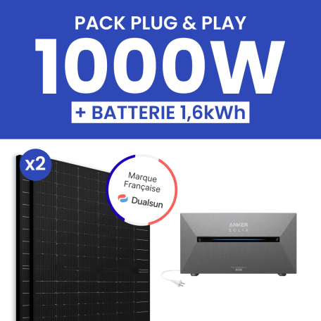 Kit solaire 1000W Dualsun avec Batterie Anker E1600AC