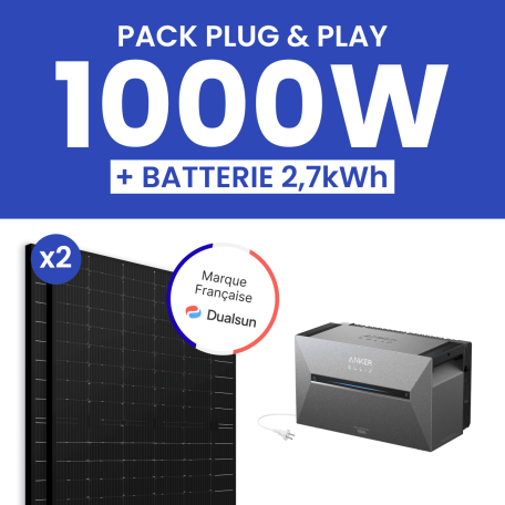 Kit solaire 1000W Dualsun – Batterie Anker E2700 Pro