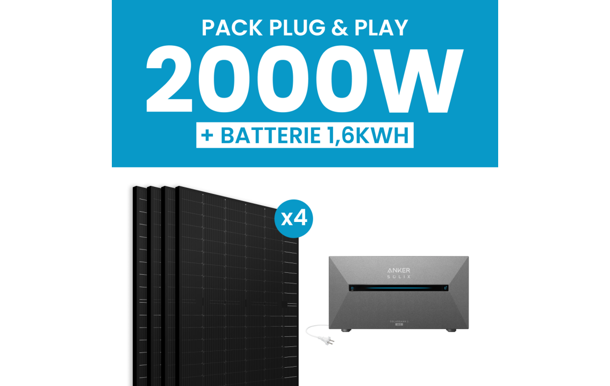 Kit solaire 2000W Ja Solar – Batterie Anker E1600AC