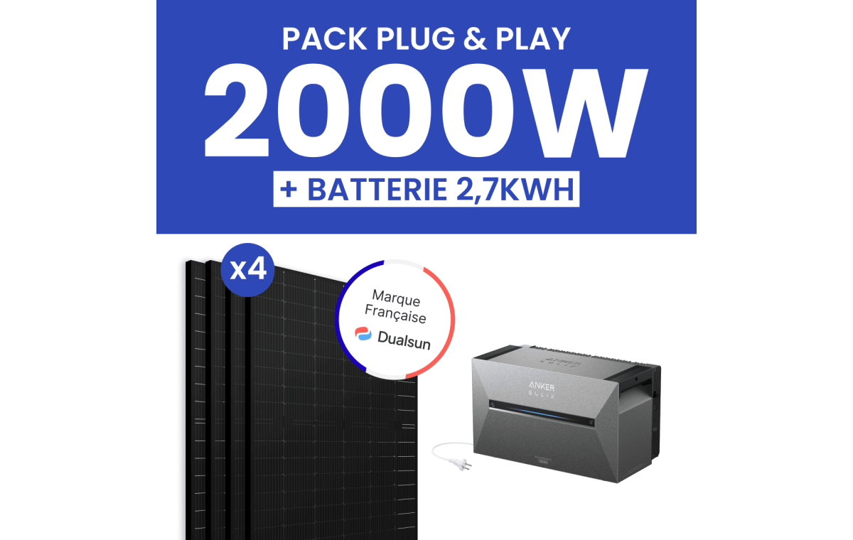 Kit solaire 2000W Dualsun – Batterie Anker E2700 Pro