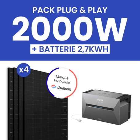 Kit solaire 2000W Dualsun – Batterie Anker E2700 Pro