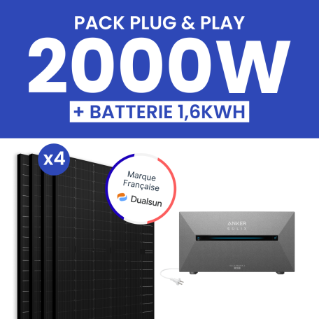 Kit solaire 2000W Dualsun – Batterie Anker E1600AC