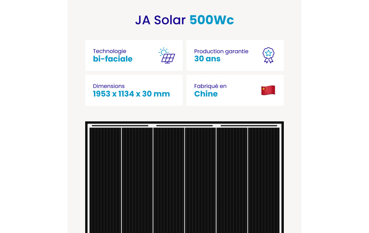 Panneau JA Solar 500W