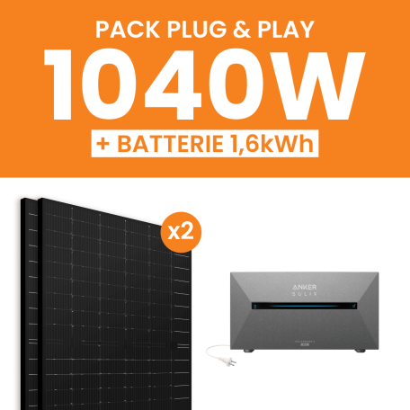 Kit solaire 1040W Amerisolar avec Batterie Anker E1600AC