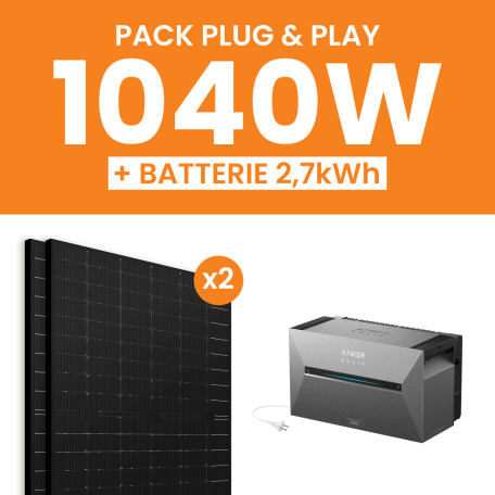 Kit solaire 1040W Amerisolar – Batterie Anker E2700 Pro
