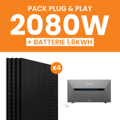 Kit solaire 2080W Amerisolar avec Batterie Anker E1600AC