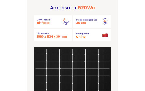 Panneau Amerisolar 520W