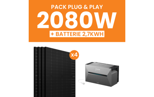 Kit solaire 2080W Amerisolar – Batterie Anker E2700 Pro