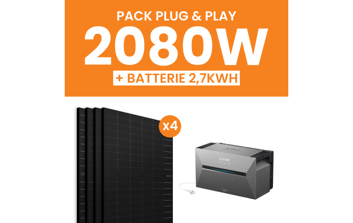 Kit solaire 2080W Amerisolar – Batterie Anker E2700 Pro