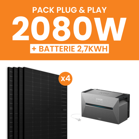 Kit solaire 2080W Amerisolar – Batterie Anker E2700 Pro