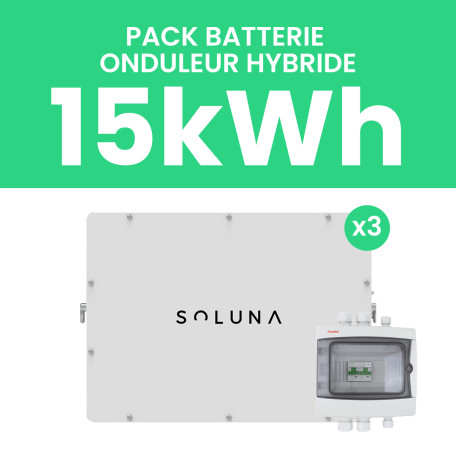 Pack 3 Batteries Pour Onduleur Hybride - 15 kWh