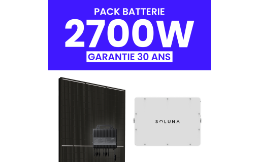 Kit Solaire Autoconsommation 2700Wc + Pack Batterie 5kWh