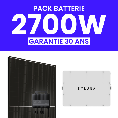 Kit Solaire Autoconsommation 2700Wc + Pack Batterie 5kWh