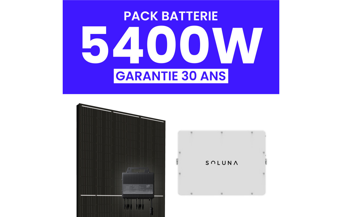 Kit Solaire Autoconsommation 5400Wc + Pack Batterie 5kWh