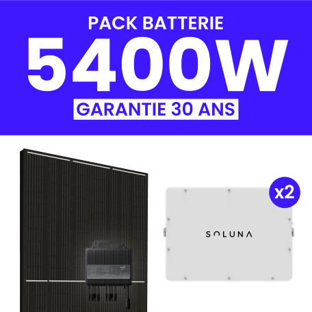 Kit Solaire Autoconsommation 5400Wc + Pack Batterie 10kWh