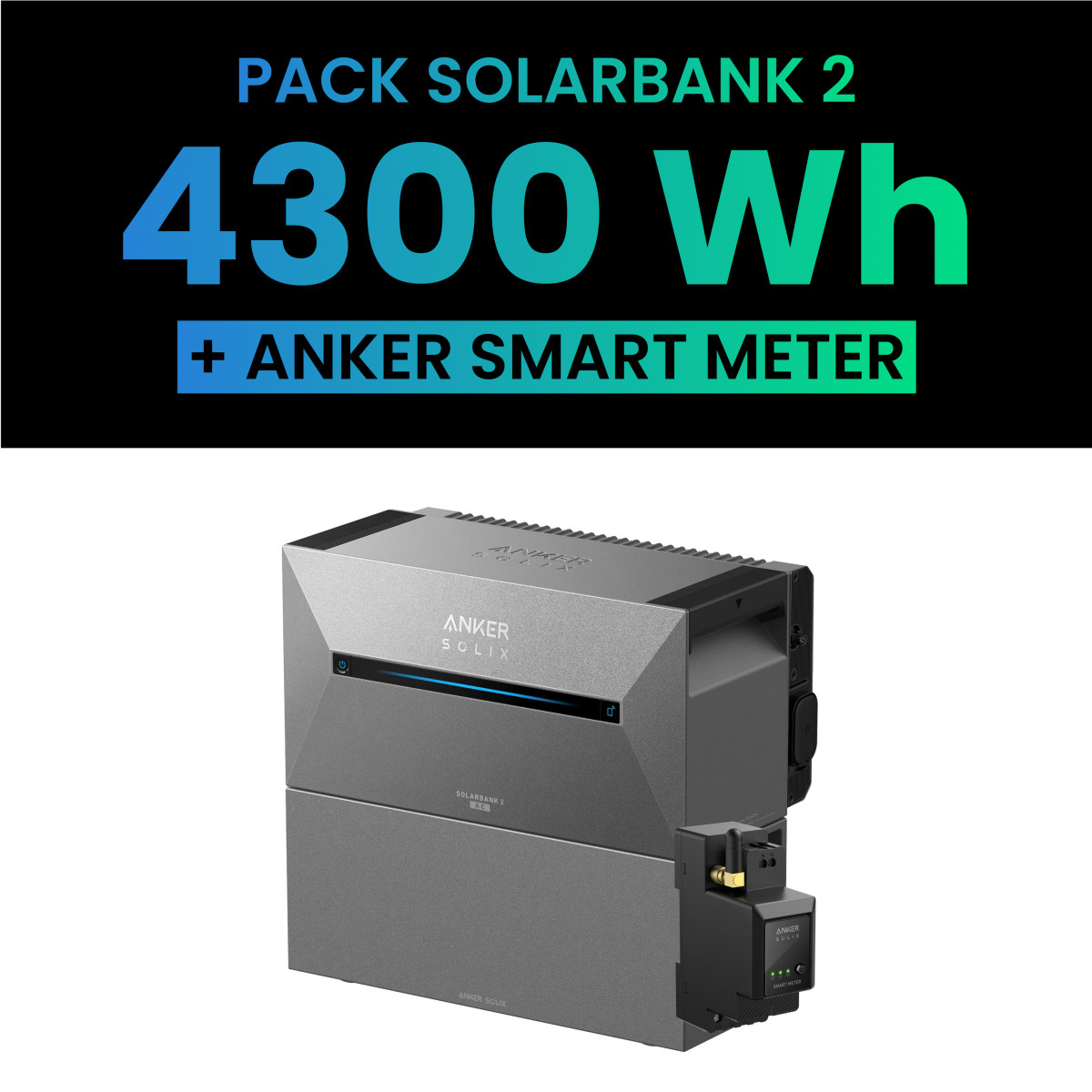 Pack ANKER SOLIX SOLARBANK 2 E1600 AC + BP2700 + SMARTMETER