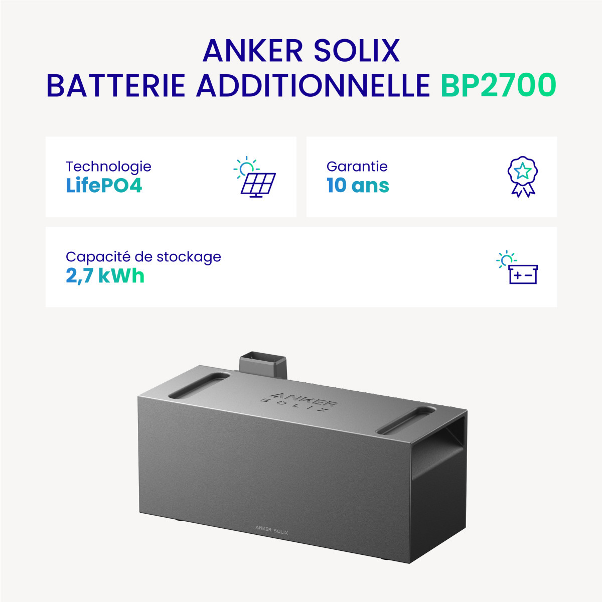 Anker solix batterie additionnelle BP2700